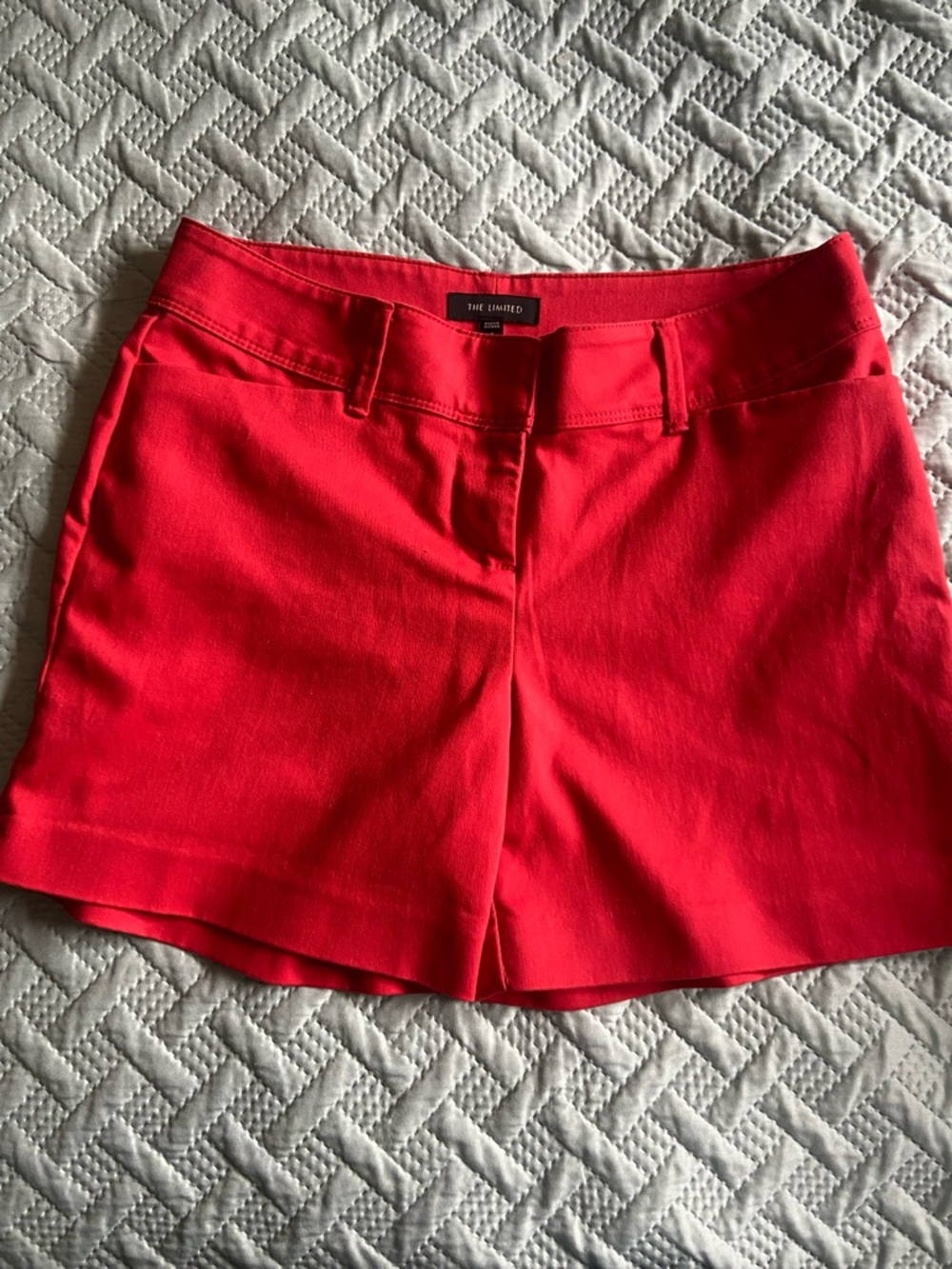 The Limited Bright Red Tailored Shorts 5”